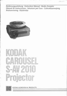 Kodak Carousel S-AV 2010 manual. Camera Instructions.